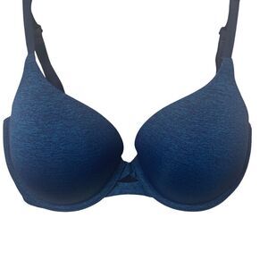 Victoria's Secret Padded Perfect Coverage Blue Bra 34DD